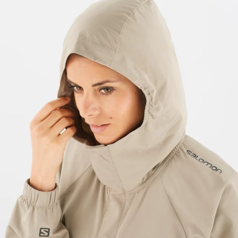 Cortavientos Salomon Outlife Ripstop Half Zip Mujer Beige | MX HXOP574